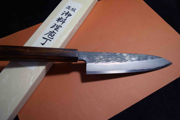 Japanese Chef Knives Itsuo Doi White 3  Black Tsuchime Funayuki 185mm Japan F/S