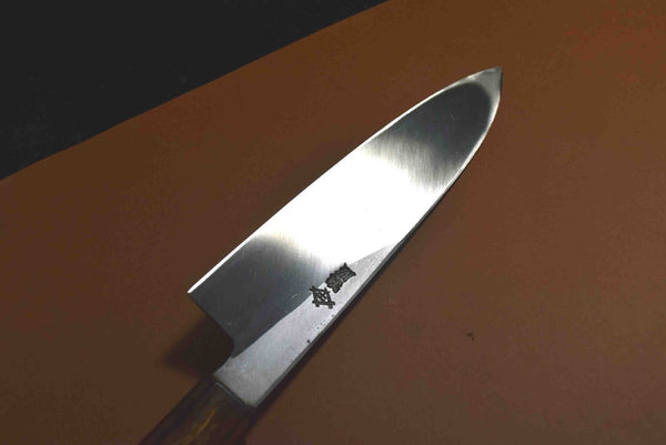 Japanese Chef Knives Itsuo Doi White 3  Black Tsuchime Funayuki 185mm Japan F/S