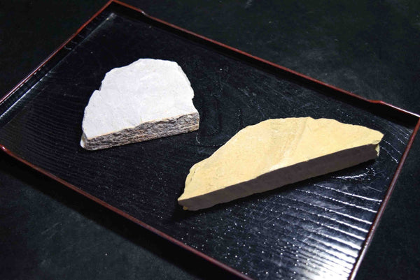 Japanese Natural Whetstone Sword’s Jito ( Narutaki ) & Hato ( Uchigumori) 272g