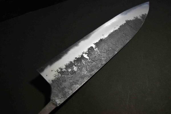 Japanese Chef Knife Mazaki Naoki Hon Sanmai WT2 BK Nashiji Bullnose Gyuto 225mm★