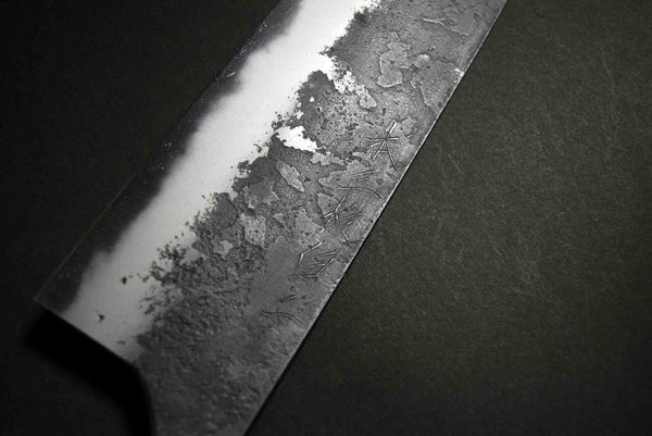 Japanese Chef Knife Mazaki Naoki Hon Sanmai WT2 BK Nashiji Bullnose Gyuto 225mm★