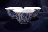 Japanese Arita ware  Yunomi Tea Cup 3pcs Set Vtg Porcelain Japan 135★