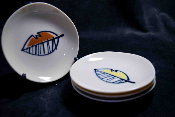 Japanese Kiyomizu ware small Kozara plate 4pcs set Kyoto 136★