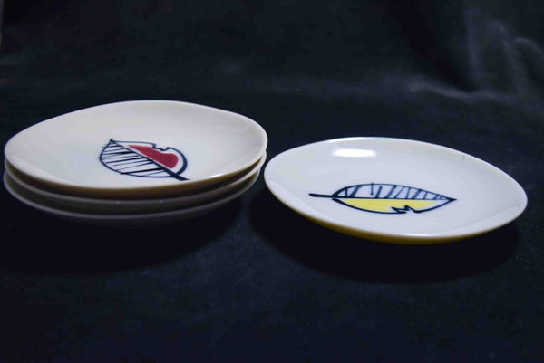 Japanese Kiyomizu ware small Kozara plate 4pcs set Kyoto 136★