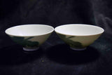 Japanese kiyomizu Ware  Rice Bowl 2pcs Set Vtg. Porcelain from Japan 138★