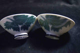 Japanese kiyomizu Ware  Rice Bowl 2pcs Set Vtg. Porcelain from Japan 138★