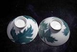 Japanese kiyomizu Ware  Rice Bowl 2pcs Set Vtg. Porcelain from Japan 138★
