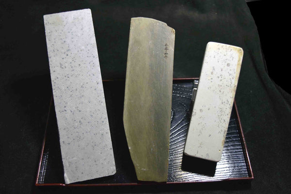 Japanese Natural Whetstone Palm Size stone 3 x Assort 1061g for Razors F/S TK157★