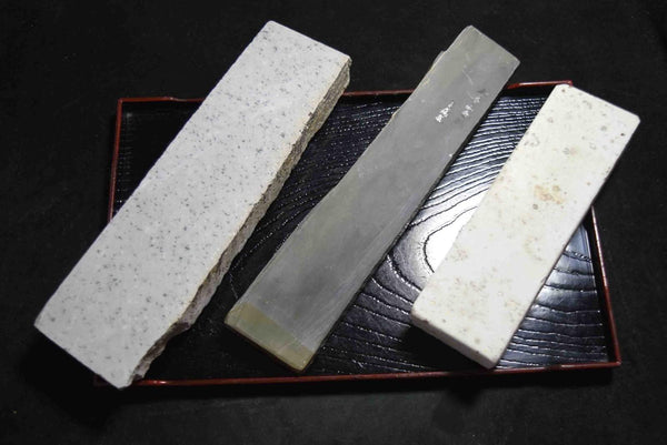 Japanese Natural Whetstone Palm Size stone 3 x Assort 1207g for Razors F/S TK159★