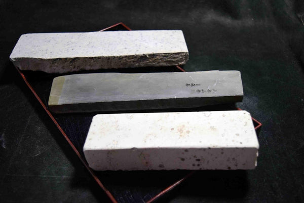 Japanese Natural Whetstone Palm Size stone 3 x Assort 1207g for Razors F/S TK159★