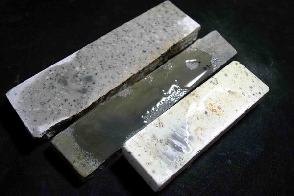 Japanese Natural Whetstone Palm Size stone 3 x Assort 1207g for Razors F/S TK159★
