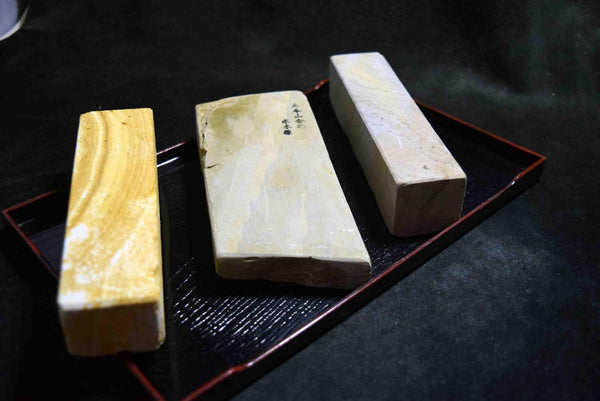 Japanese Natural Whetstone Palm Size stone 3 x Assort 1268g for knives F/S TK158★