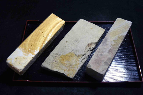 Japanese Natural Whetstone Palm Size stone 3 x Assort 1268g for knives F/S TK158★