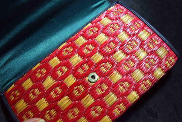 Japanese Braided Clutch Bag (Amitate Style) Vtg. Japan 150★