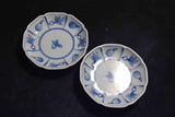 Japanese Arita blue and white porcelain small plate 2pcs Set 139★