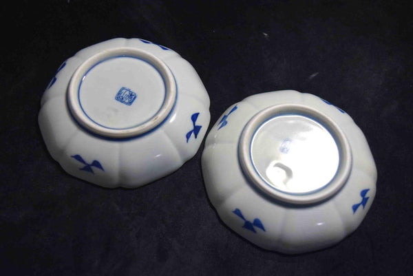 Japanese Arita blue and white porcelain small plate 2pcs Set 139★