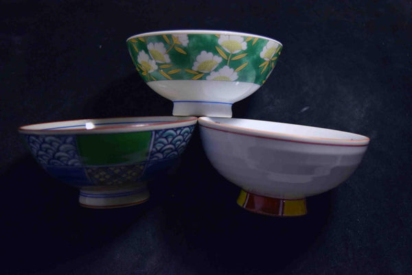 Japanese Arita porcelain Rice Bowl 3pcs  Set from Japan 143★