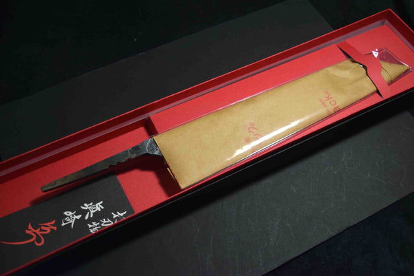 ●Japanese Chef Knife Mazaki Naoki Hon Sanmai Aogami Super Black Nashiji Kiritsuke Gyuto 240mm 5.11