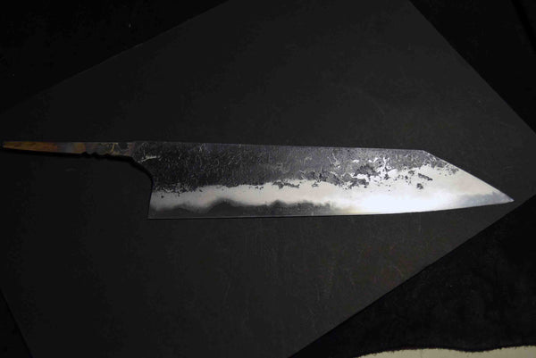 ●Japanese Chef Knife Mazaki Naoki Hon Sanmai Aogami Super Black Nashiji Kiritsuke Gyuto 240mm 5.11