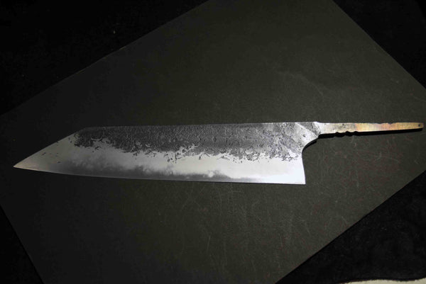 ●Japanese Chef Knife Mazaki Naoki Hon Sanmai Aogami Super Black Nashiji Kiritsuke Gyuto 240mm 5.11