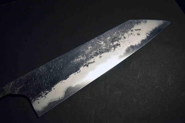 ●Japanese Chef Knife Mazaki Naoki Hon Sanmai Aogami Super Black Nashiji Kiritsuke Gyuto 240mm 5.11