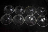 ●Vintage Japanese Pressed Glass Small Bowls Set of 8 – Showa Retro 161 - 5.18　