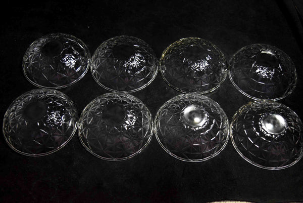 ●Vintage Japanese Pressed Glass Small Bowls Set of 8 – Showa Retro 161 - 5.18　