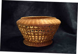 ●Japanese Woven Bamboo Basket Traditional Folk Craft Rustic Decor 160 - 5.18