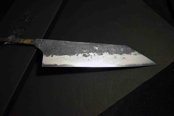 ●Japanese Chef Knife Mazaki Naoki Hon Sanmai Aogami Super Black Nashiji Kiritsuke Gyuto 210mm 5.11