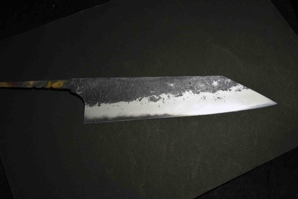 ●Japanese Chef Knife Mazaki Naoki Hon Sanmai Aogami Super Black Nashiji Kiritsuke Gyuto 210mm 5.11
