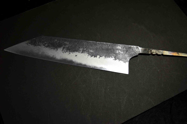 ●Japanese Chef Knife Mazaki Naoki Hon Sanmai Aogami Super Black Nashiji Kiritsuke Gyuto 210mm 5.11
