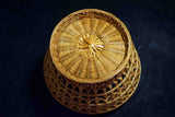 ●Japanese Woven Bamboo Basket Traditional Folk Craft Rustic Decor 160 - 5.18