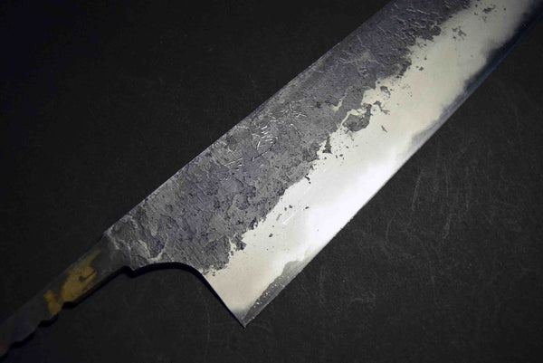 ●Japanese Chef Knife Mazaki Naoki Hon Sanmai Aogami Super Black Nashiji Kiritsuke Gyuto 210mm 5.11
