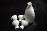 ●Japanese 14th Sakaida Kakiemon Nigoshide Persimmon Sake Set Arita Porcelain 170 5.24