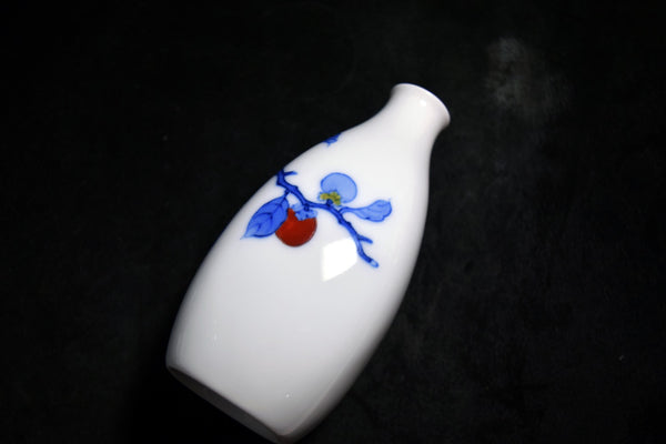 ●Japanese 14th Sakaida Kakiemon Nigoshide Persimmon Sake Set Arita Porcelain 170 5.24