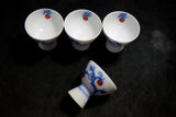 ●Japanese 14th Sakaida Kakiemon Nigoshide Persimmon Sake Set Arita Porcelain 170 5.24