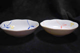 ●TACHIKICHI Japanese Small Bowl Set of 2 Floral Pattern Porcelain Bowls w/ Box 154- 5.18