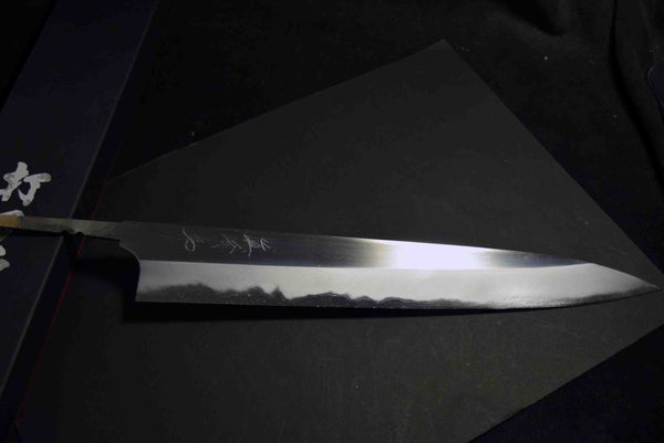 ●Japanese Chef Knife Mazaki Naoki Hon Sanmai Blue 1 Migaki Sujihiki 300mm 5.11