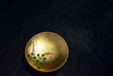 ●Japanese Yamanaka Lacquerware Soup Bowl Set 5pc Red Gold Floral Lids 167- 5.18