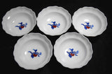 ●Japanese Kakiemon Arita Porcelain Bowl Set 5pc Persimmon Motif Signed Boxed 166- 5.18