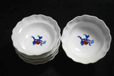 ●Japanese Kakiemon Arita Porcelain Bowl Set 5pc Persimmon Motif Signed Boxed 166- 5.18