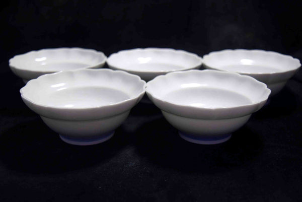 ●Japanese Kakiemon Arita Porcelain Bowl Set 5pc Persimmon Motif Signed Boxed 166- 5.18