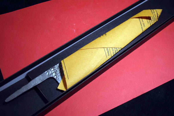 ●Japanese Chef Knife Kisuke Manaka Kurogane Series Blue 1 Tsuchime Sujihiki 270mm 5.10