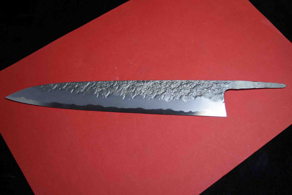 ●Japanese Chef Knife Kisuke Manaka Kurogane Series Blue 1 Tsuchime Sujihiki 270mm 5.10