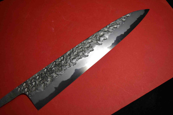 ●Japanese Chef Knife Kisuke Manaka Kurogane Series Blue 1 Tsuchime Sujihiki 270mm 5.10