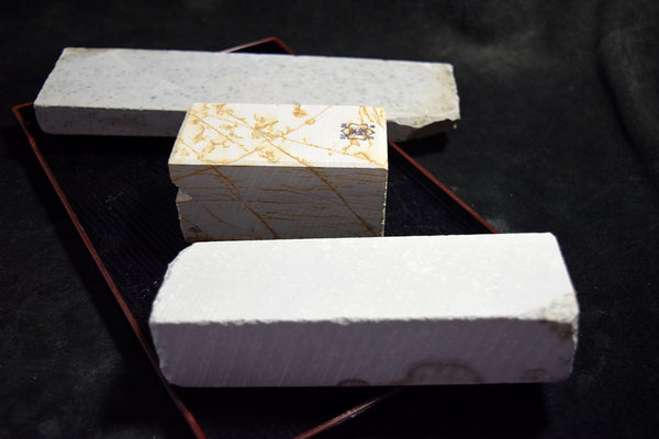 ●Japanese Natural Whetstone Palm Size stone 3 x Assort 1384g for knives TK160 5.24
