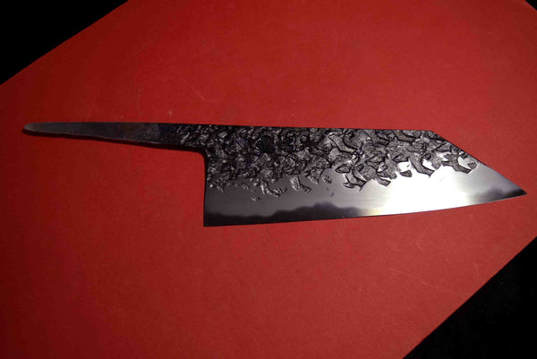 ●Japanese Chef Knife Kisuke Manaka Kurogane Series Blue 1 Tsuchime Bunka 165mm 5.10