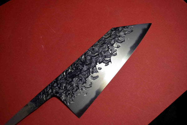 ●Japanese Chef Knife Kisuke Manaka Kurogane Series Blue 1 Tsuchime Bunka 165mm 5.10