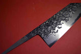 ●Japanese Chef Knife Kisuke Manaka Kurogane Series Blue 1 Tsuchime Bunka 165mm 5.10
