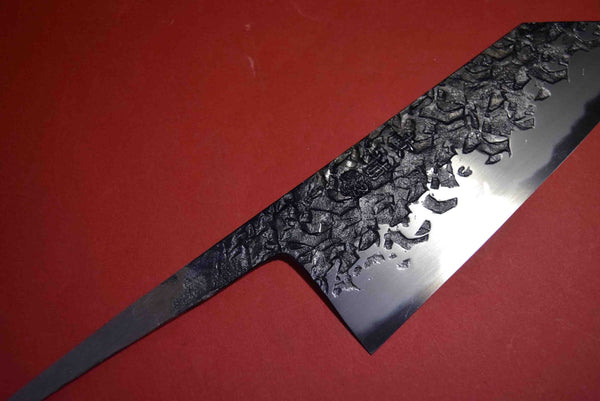 ●Japanese Chef Knife Kisuke Manaka Kurogane Series Blue 1 Tsuchime Bunka 165mm 5.10